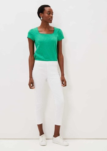 Phase Eight Miah Cropped Trousers White Australia | VM0152647